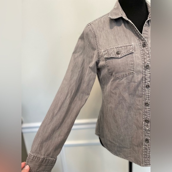 Banana Republic Grey Denim Shirt - size small - Picture 2 of 9